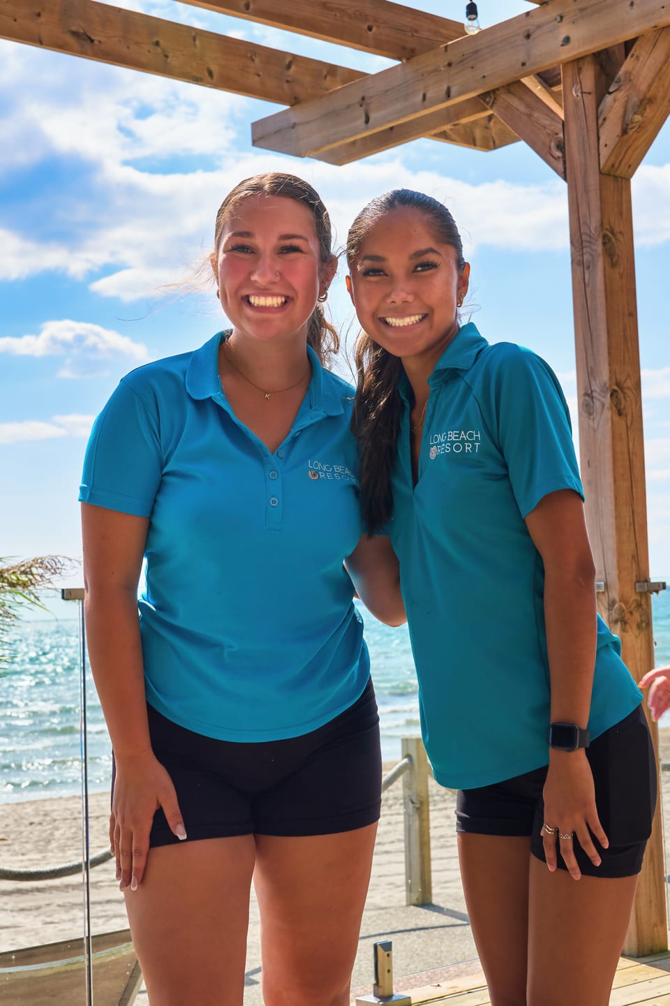 Long Beach Resort staff on the beach, 2024